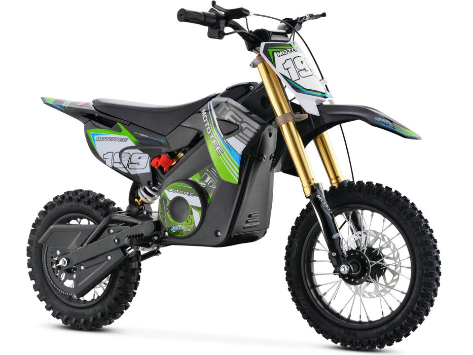 MotoTec 36v Pro Electric Dirt Bike 1000w Lithium Green-MOTOTEC