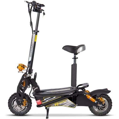 MotoTec Ares 48v 1600w Electric Scooter Black-MOTOTEC