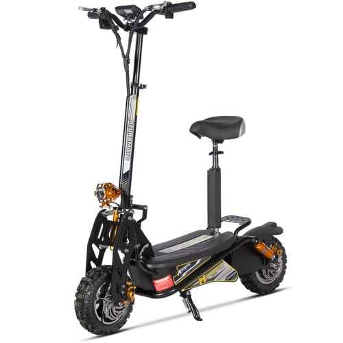 MotoTec Ares 48v 1600w Electric Scooter Black-MOTOTEC