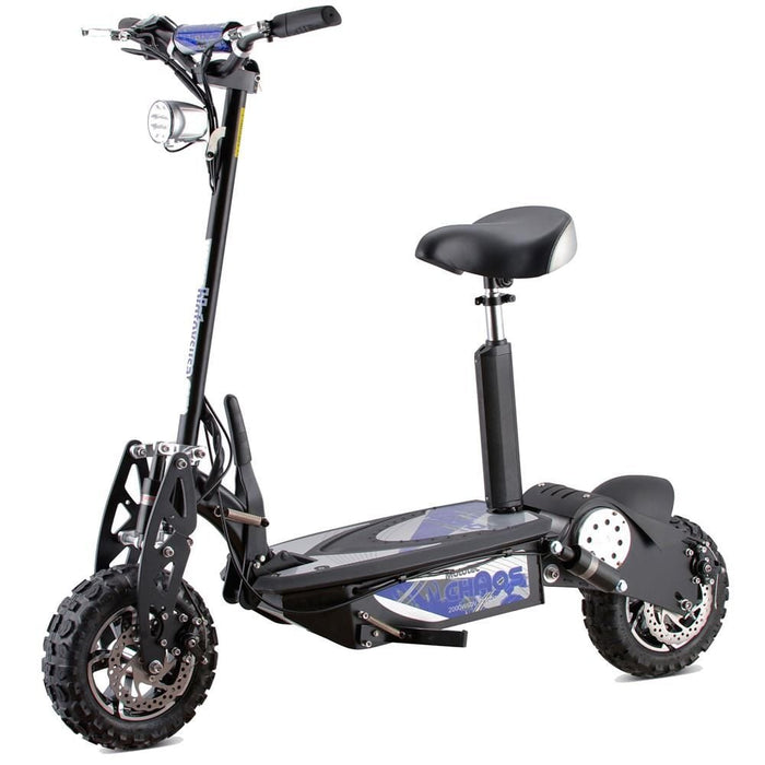 MotoTec Chaos 2000w 60v Lithium Electric Scooter Black-MOTOTEC