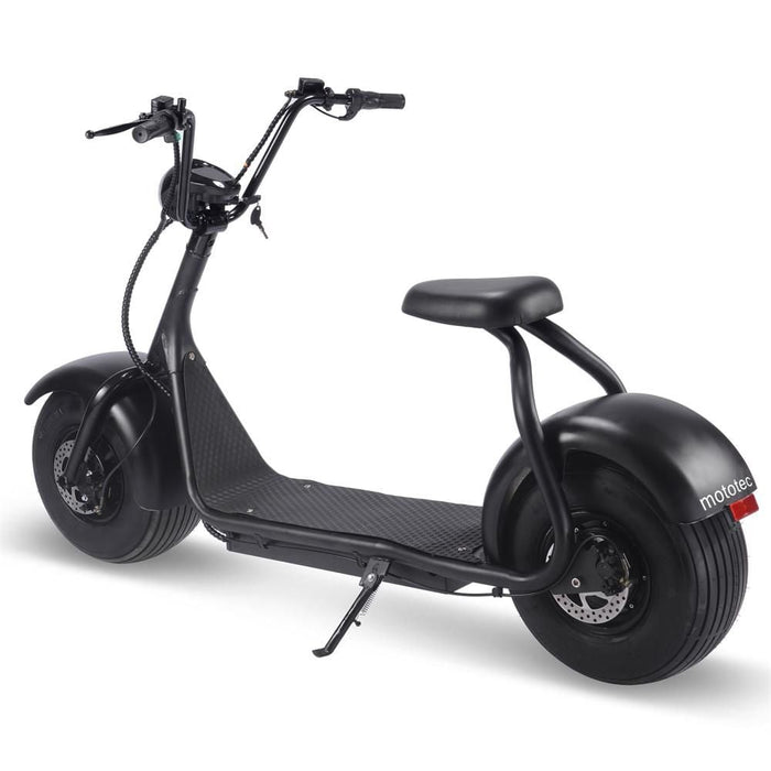 MotoTec Fat Tire 60v 18ah 2000w Lithium Electric Scooter Black-MOTOTEC