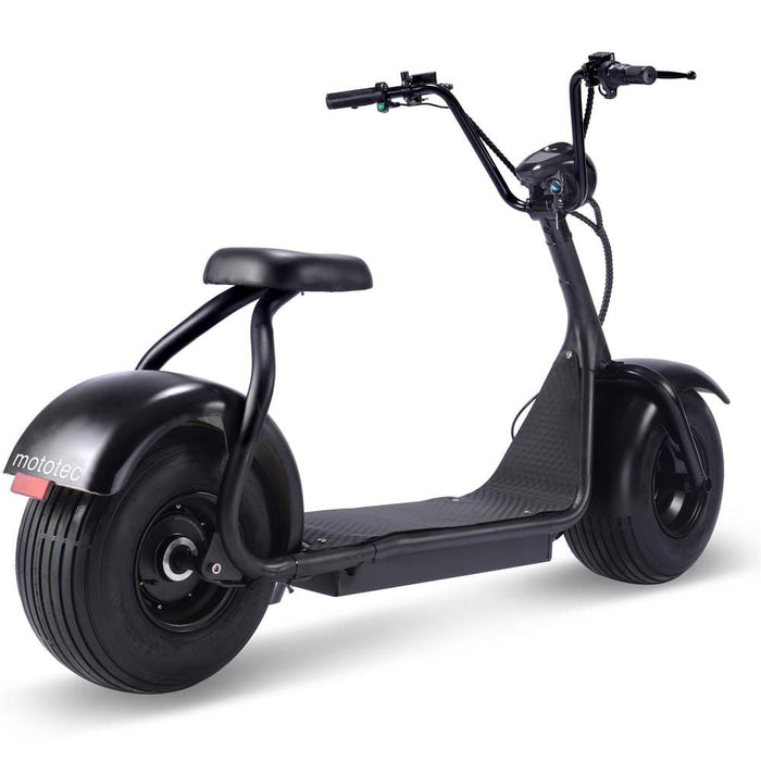 MotoTec Fat Tire 60v 18ah 2000w Lithium Electric Scooter Black-MOTOTEC