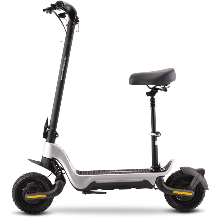 MotoTec Fury 48v 1000w Lithium Electric Scooter Silver-MOTOTEC