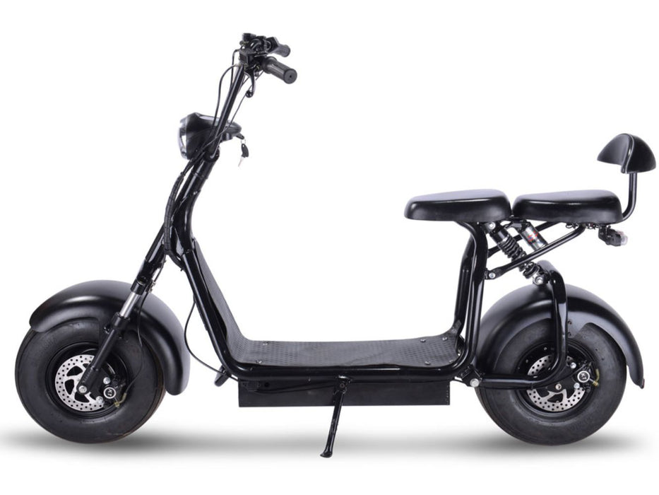 MotoTec Knockout 60v 1000w Electric Scooter Black-MOTOTEC