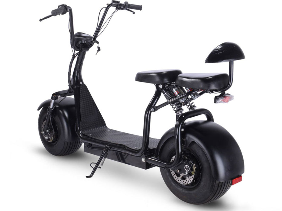 MotoTec Knockout 60v 1000w Electric Scooter Black-MOTOTEC