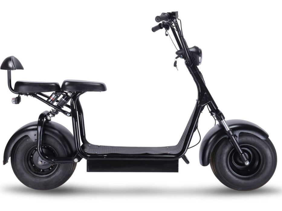 MotoTec Knockout 60v 1000w Electric Scooter Black-MOTOTEC