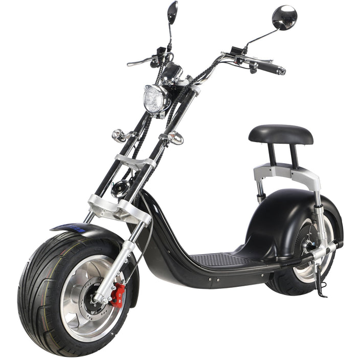 MotoTec Knockout 60v 2500w Lithium Electric Scooter Black-MOTOTEC