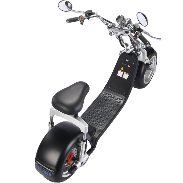 MotoTec Knockout 60v 2500w Lithium Electric Scooter Black-MOTOTEC