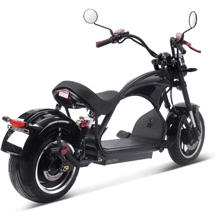 MotoTec Lowboy 60v 20ah 2500w Lithium Electric Scooter Black-MOTOTEC