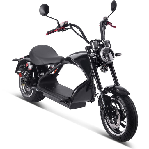 MotoTec Lowboy 60v 20ah 2500w Lithium Electric Scooter Black-MOTOTEC