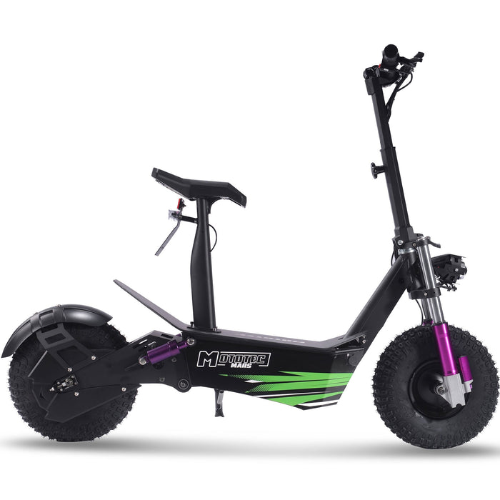 MotoTec Mars 48v 2500w Electric Scooter Black-MOTOTEC