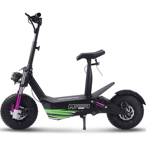 MotoTec Mars 48v 2500w Electric Scooter Black-MOTOTEC