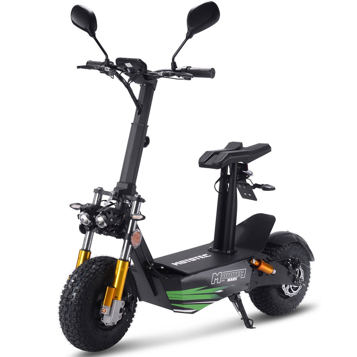 MotoTec Mars 60v 3500w Electric Scooter Black-MOTOTEC