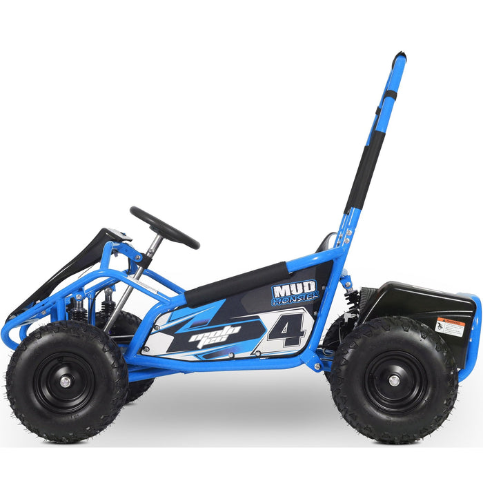 MotoTec Mud Monster Kids Electric 48v 1000w Go Kart Full Suspension Blue-MOTOTEC