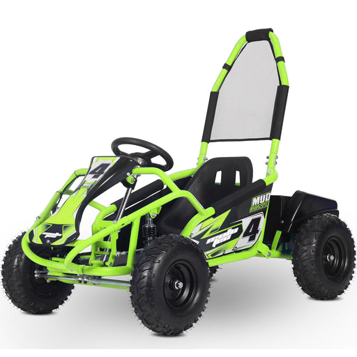 MotoTec Mud Monster Kids Electric 48v 1000w Go Kart Full Suspension Green-MOTOTEC