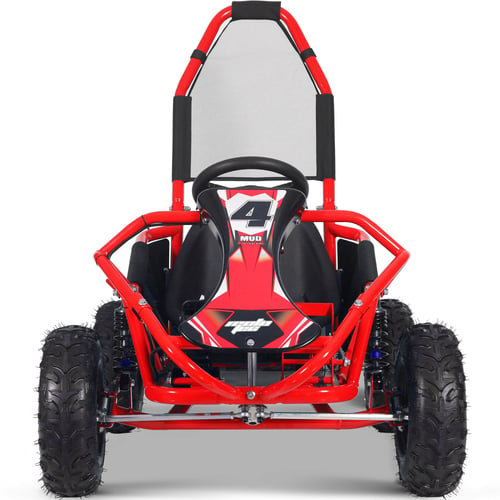 MotoTec Mud Monster Kids Electric 48v 1000w Go Kart Full Suspension Red-MOTOTEC