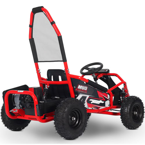 MotoTec Mud Monster Kids Electric 48v 1000w Go Kart Full Suspension Red-MOTOTEC