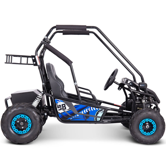 MotoTec Mud Monster XL 60v 2000w Electric Go Kart Full Suspension Blue-MOTOTEC