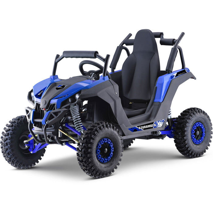 MotoTec Raider Kids UTV 48v 1200w Full Suspension Blue-MOTOTEC