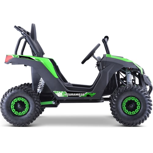 MotoTec Raider Kids UTV 48v 1200w Full Suspension Green-MOTOTEC