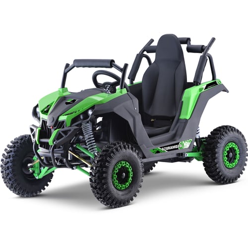 MotoTec Raider Kids UTV 48v 1200w Full Suspension Green-MOTOTEC