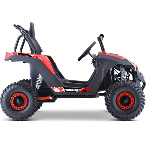 MotoTec Raider Kids UTV 48v 1200w Full Suspension Red-MOTOTEC