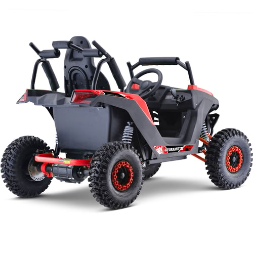 MotoTec Raider Kids UTV 48v 1200w Full Suspension Red-MOTOTEC