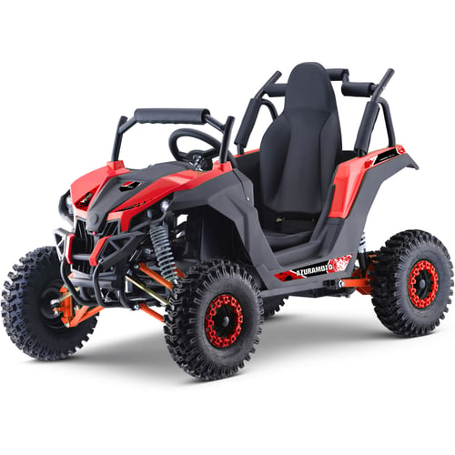 MotoTec Raider Kids UTV 48v 1200w Full Suspension Red-MOTOTEC