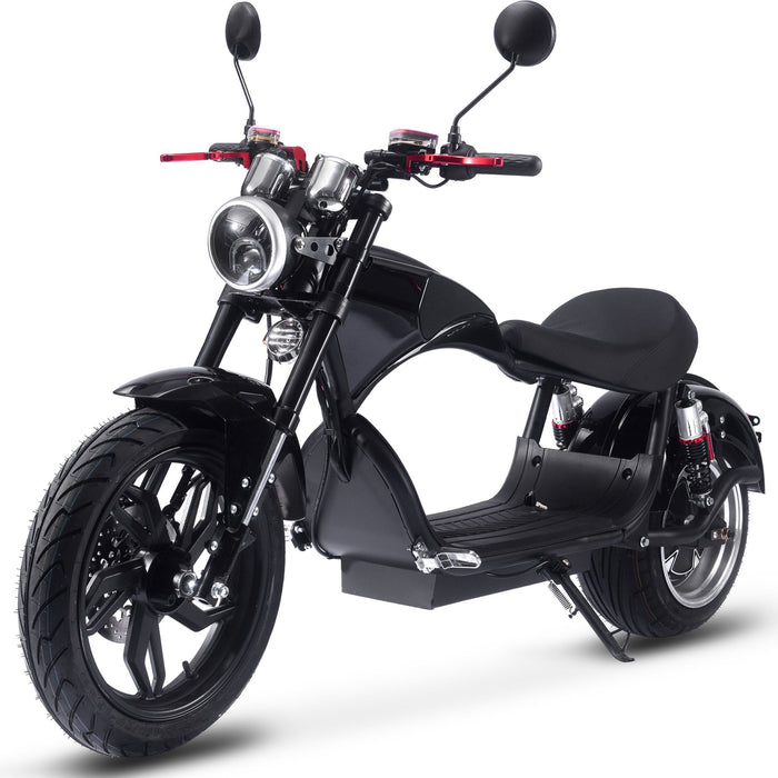 MotoTec Raven 60v 30ah 2500w Lithium Electric Scooter Black-MOTOTEC