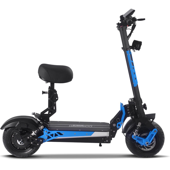 MotoTec Switchblade 60v 4000w Lithium Electric Scooter Blue-MOTOTEC