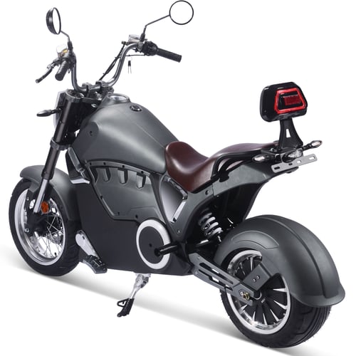 MotoTec Typhoon 72v 30ah 3000w Lithium Electric Scooter Gray-MOTOTEC