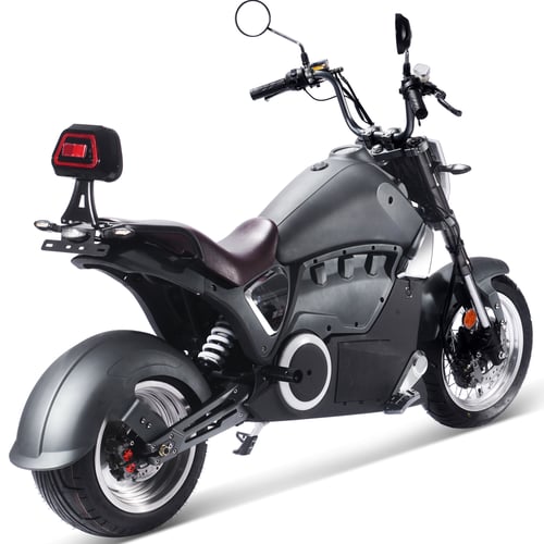 MotoTec Typhoon 72v 30ah 3000w Lithium Electric Scooter Gray-MOTOTEC