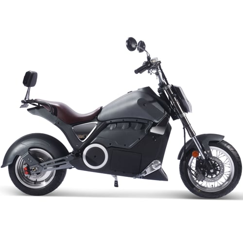 MotoTec Typhoon 72v 30ah 3000w Lithium Electric Scooter Gray-MOTOTEC