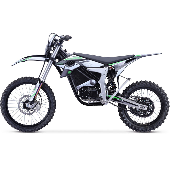 MotoTec Venom 72v 12000w Electric Dirt Bike White-MOTOTEC