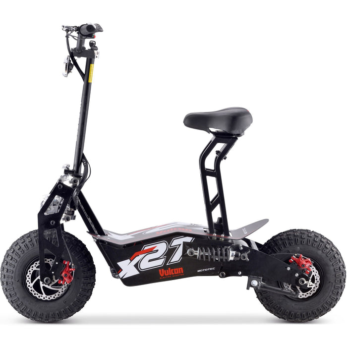 MotoTec Vulcan 48v 1600w Electric Scooter Black-MOTOTEC