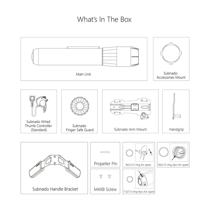 Red - Subnado Twin Engine Handle Bracket-Waydoo