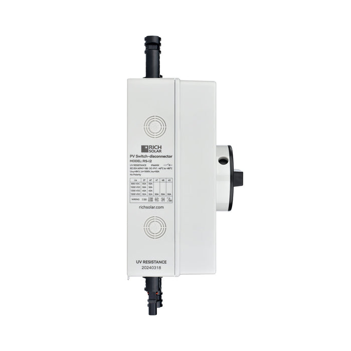 Solar PV DC Quick Disconnect Switch RS-i2, 1500Volt 32AMP, 2 Poles 1 String