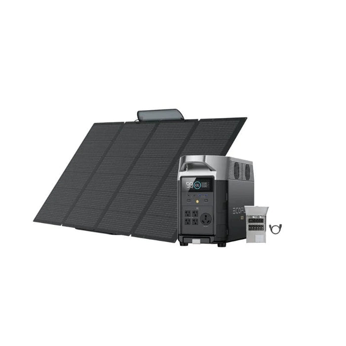 EcoFlow DELTA Pro + 1*400W Solar Panel +Transfer Switch 306A1 + Cable