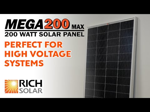 Rich Solar MEGA 200 Watt Monocrystalline Solar Panel | Best 24V Panel for RVs and Off-Grid | 25-Year Output Warranty | UL Certified