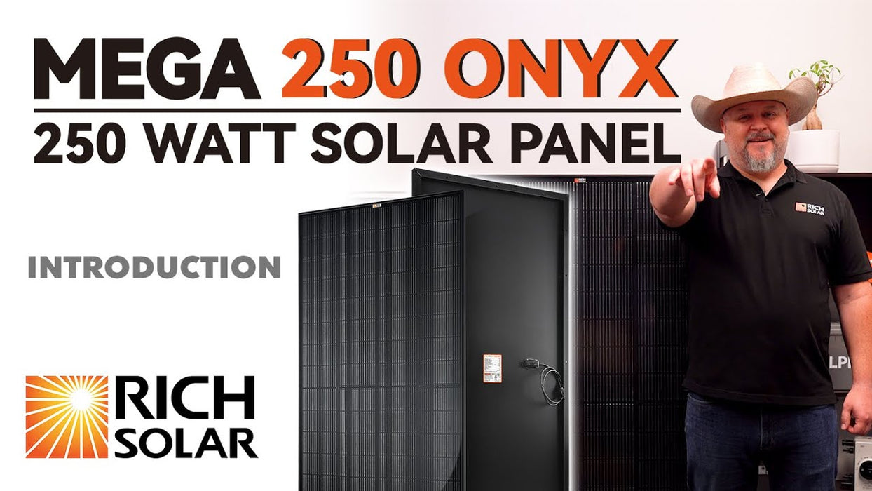 Rich Solar MEGA 250 Watt Monocrystalline Solar Panel | Best 12V Panel for RVs and Off-Grid | 25-Year Output Warranty | UL Certified| Choose Color Silver or Black